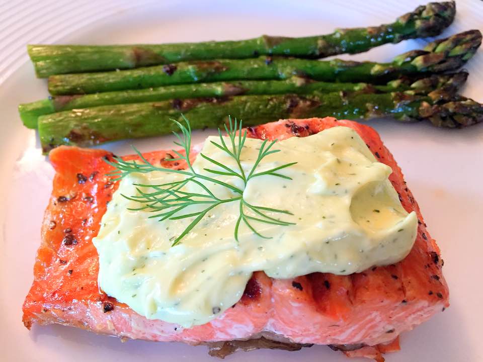 GRILLED SALMON AND ASPARAGUS WITH AIOLI SAUCE Let's Cook Some Food